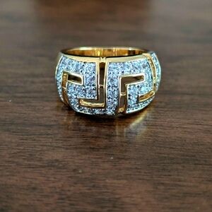 925 Gold Plated CZ Ring